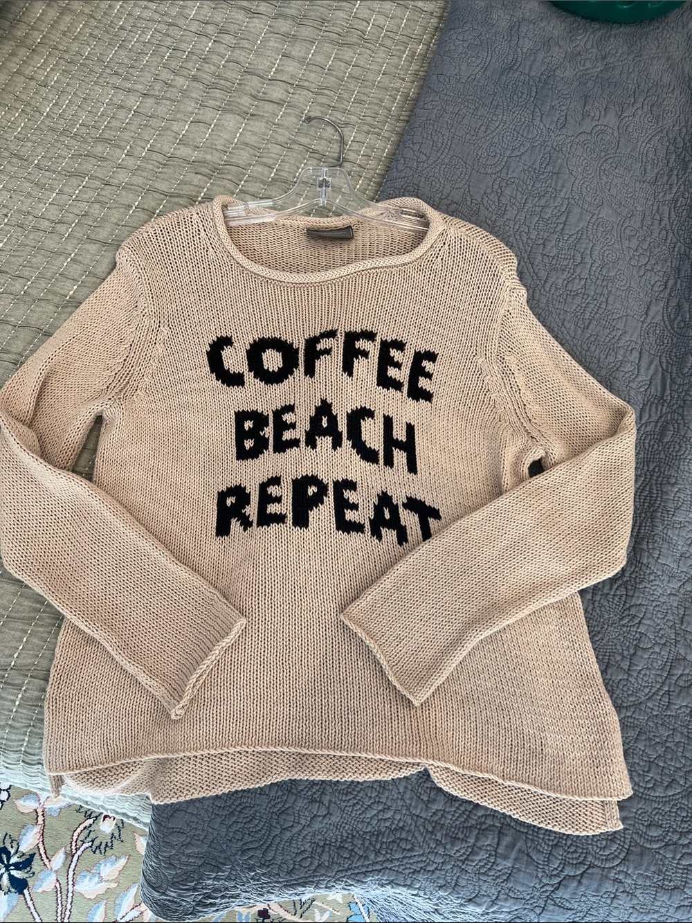 Wooden ships coffee beach sweater s/m